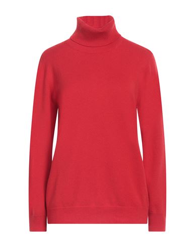 Kangra Woman Turtleneck Red Size 10 Wool, Silk, Cashmere