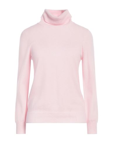 Kangra Woman Turtleneck Light Pink Size 12 Wool, Silk, Cashmere