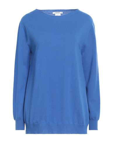 Kangra Woman Sweater Bright Blue Size 8 Wool, Silk, Cashmere