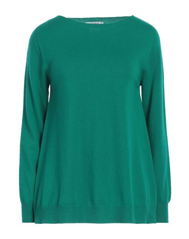 Kangra Woman Sweater Green Size 8 Wool, Silk, Cashmere