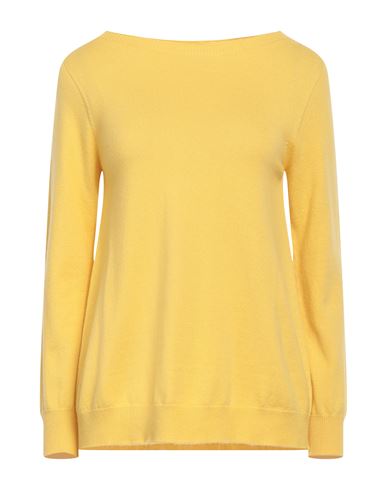Kangra Woman Sweater Yellow Size 10 Wool, Silk, Cashmere