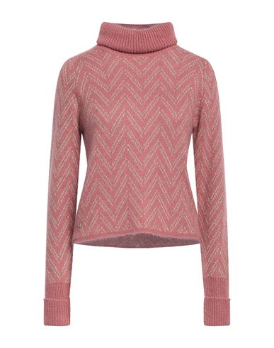 Shop Kocca Woman Turtleneck Pastel Pink Size M Viscose, Acrylic, Mohair Wool, Polyamide, Polyester
