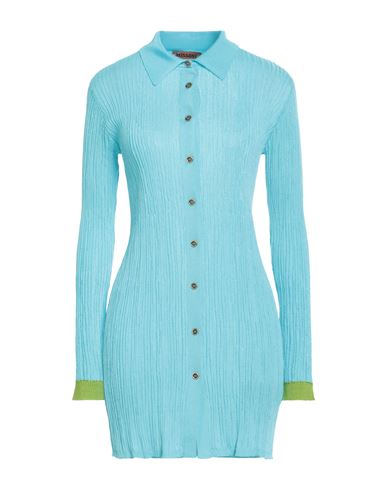 Shop Missoni Woman Cardigan Azure Size 6 Viscose, Cotton, Polyamide In Blue