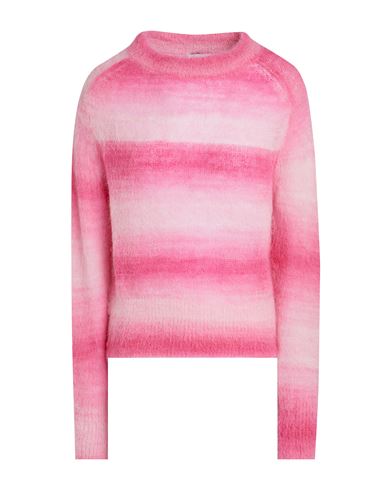 Daniele Fiesoli Woman Sweater Fuchsia Size M Mohair Wool, Alpaca Wool, Polyamide In Pink