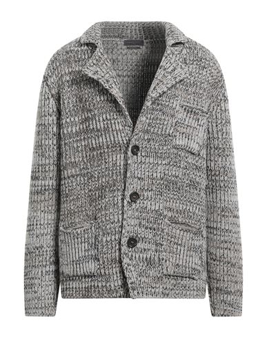 Daniele Fiesoli Man Cardigan Grey Size Xxl Merino Wool, Polyamide In Gray