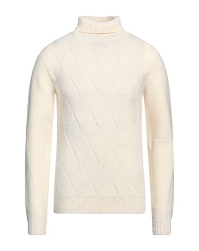 Shop Fred Mello Man Turtleneck Cream Size Xxl Acrylic, Wool, Polyamide In White