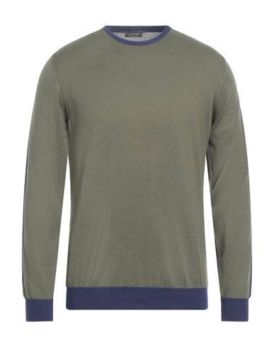 Rossopuro Man Sweater Military Green Size 4 Cotton