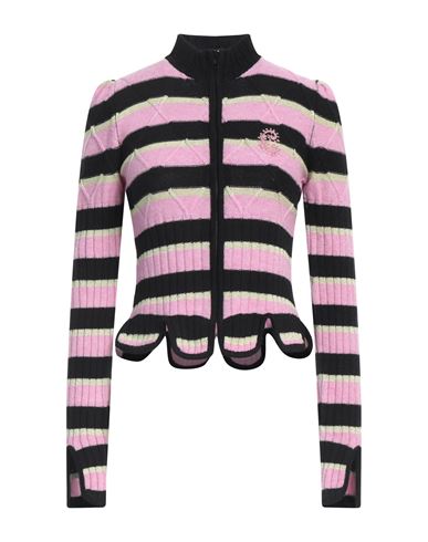 Shop Cormio Woman Cardigan Pink Size 6 Wool, Cotton, Viscose, Synthetic Fibers, Metal