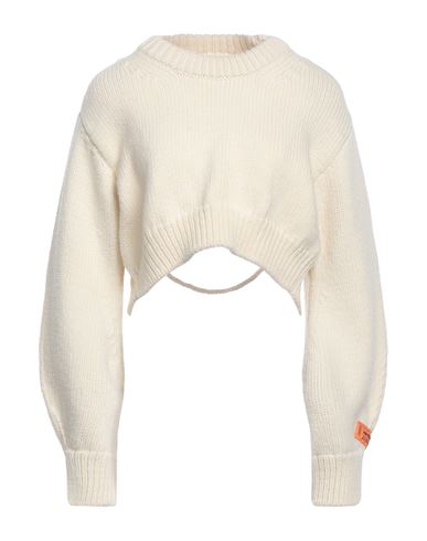 Heron Preston Woman Sweater Ivory Size M Wool In White