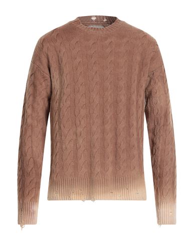 Laneus Man Sweater Camel Size 42 Wool, Cashmere In Brown