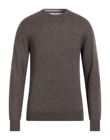 Why Not Brand Man Sweater Brown Size Xxl Wool, Viscose, Nylon, Cashmere