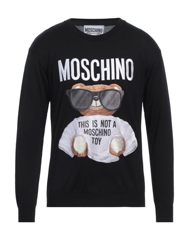 Shop Moschino Man Sweater Black Size 40 Cotton