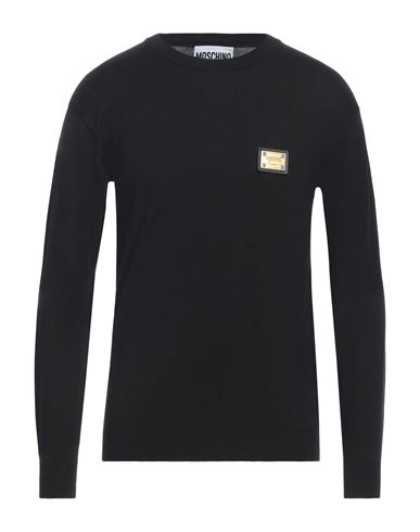 Shop Moschino Man Sweater Black Size 38 Cotton, Polyamide, Elastane