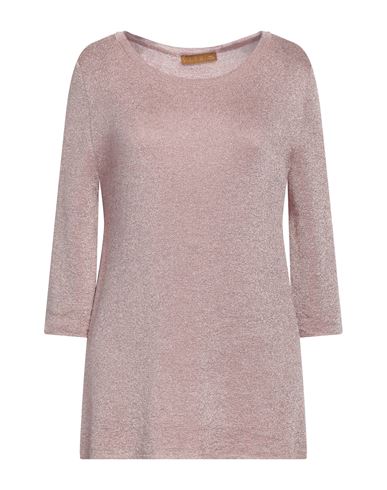 Shop Siyu Woman Sweater Blush Size 8 Viscose, Metallic Fiber In Pink