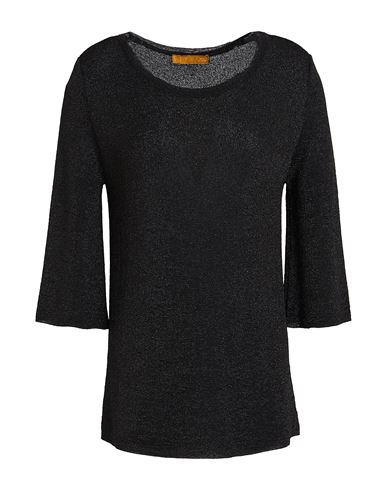 Shop Siyu Woman Sweater Black Size 8 Viscose, Metallic Fiber
