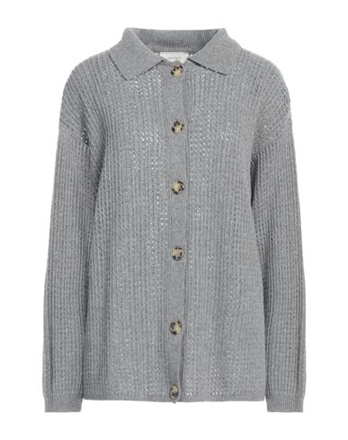 Vicolo Woman Cardigan Grey Size Onesize Viscose, Polyamide, Wool, Cashmere In Gray