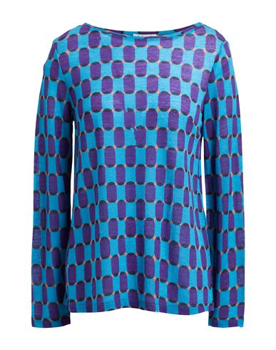 Shop Siyu Woman Sweater Turquoise Size 4 Wool, Polyamide In Blue