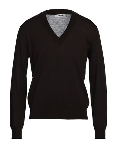 Shop Grifoni Man Sweater Dark Brown Size 40 Virgin Wool