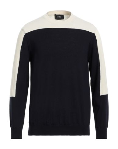 Shop +39 Masq Man Sweater Midnight Blue Size 40 Merino Wool, Wool