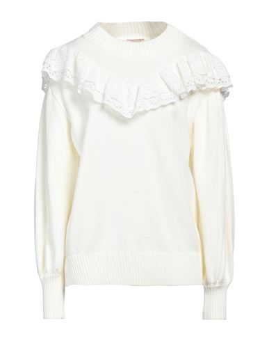 Mariuccia Woman Sweater Cream Size M Acrylic, Wool In White