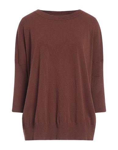 Vicolo Woman Sweater Brown Size Onesize Viscose, Polyester In Burgundy
