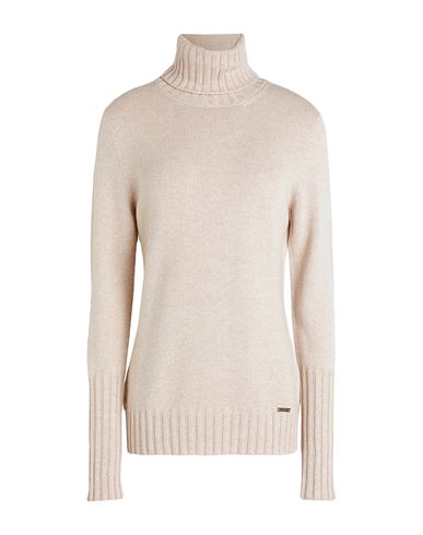 Kiton Woman Turtleneck Beige Size 6 Cashmere In White