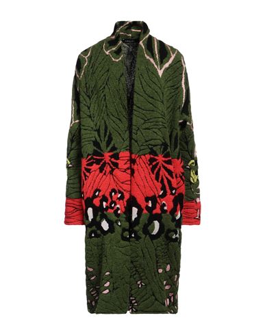 Shop Marc Cain Woman Cardigan Military Green Size 5 Viscose, Synthetic Fibers, Polyamide, Alpaca Wool, Mo