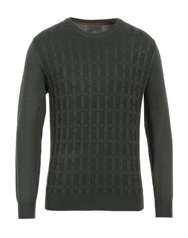 Eredi Del Duca Man Sweater Dark Green Size Xl Viscose, Acrylic, Polyamide In Black