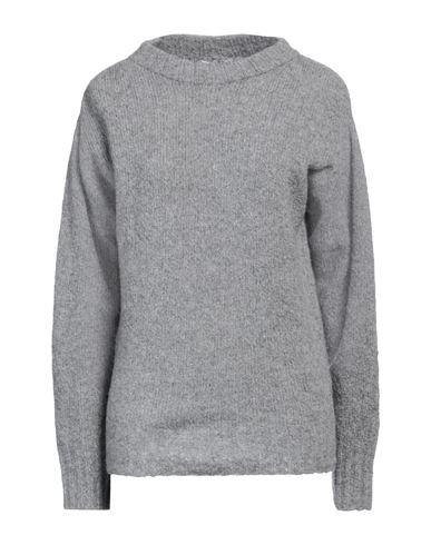 Lardini Woman Sweater Grey Size S Wool, Cashmere, Nylon In Gray