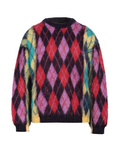 Shop Roberto Collina Man Sweater Dark Purple Size 38 Mohair Wool, Nylon, Wool