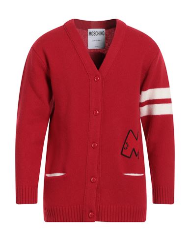 Shop Moschino Man Cardigan Red Size M Virgin Wool