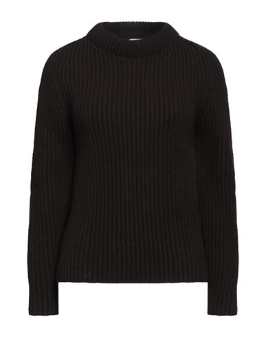 Patou Woman Sweater Dark Brown Size L Wool, Cashmere