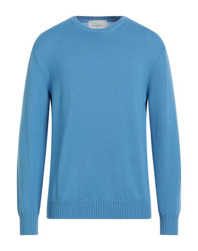 Shop Ballantyne Man Sweater Azure Size 42 Wool In Blue