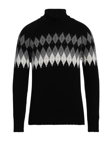 Gran Sasso Man Turtleneck Black Size 42 Cashmere, Virgin Wool