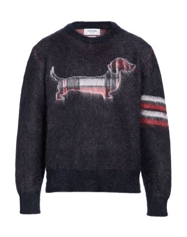 Shop Thom Browne Man Sweater Dark Purple Size 4 Mohair Wool, Polyamide, Wool