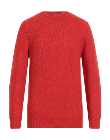 Fedeli Man Sweater Red Size 40 Virgin Wool, Cashmere, Polyamide In Red
