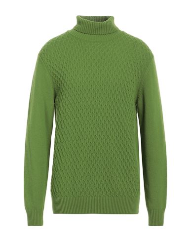 Abkost Man Turtleneck Green Size 44 Virgin Wool