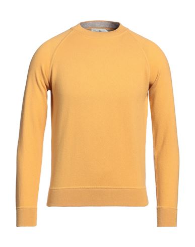 Shop Della Ciana Man Sweater Ocher Size 40 Cashmere In Yellow