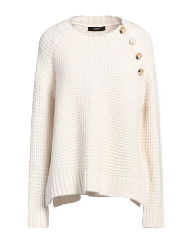 Weekend Max Mara Woman Sweater Cream Size Xl Virgin Wool In White