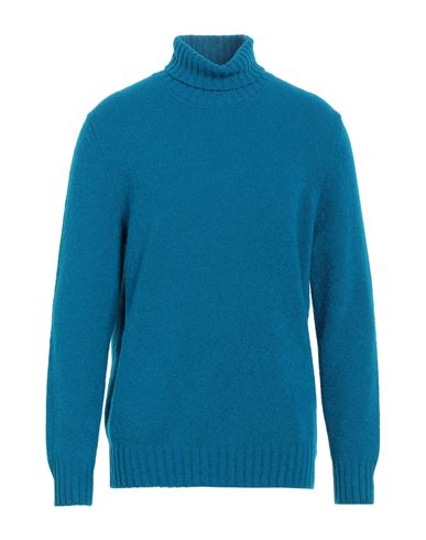 Gran Sasso Man Turtleneck Azure Size 36 Virgin Wool, Polyamide In Blue
