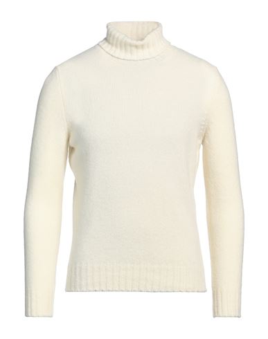 Gran Sasso Man Turtleneck Ivory Size 38 Virgin Wool, Polyamide In White