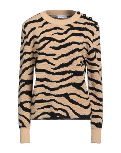 RABANNE RABANNE WOMAN SWEATER CAMEL SIZE L MERINO WOOL 