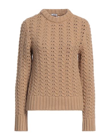 Shop Aspesi Woman Sweater Camel Size 8 Virgin Wool