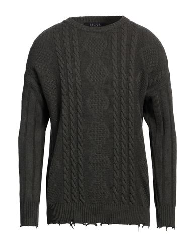 Shop Peter Hadley Man Sweater Lead Size Xl Wool, Viscose, Nylon, Cashmere In Grey