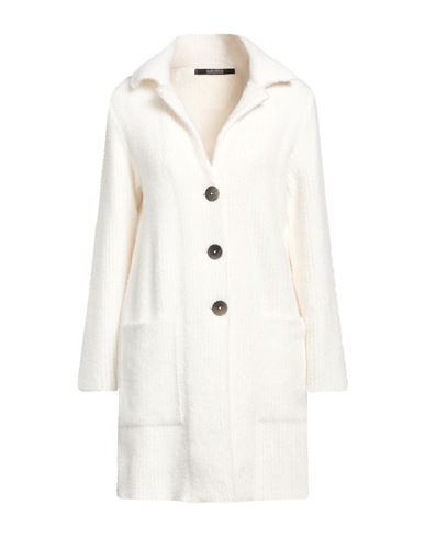 Albarena Woman Cardigan White Size L Wool, Polyamide