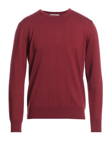 Alpha Studio Man Sweater Burgundy Size 42 Wool, Cashmere, Silk In Red