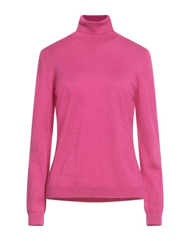 Gran Sasso Woman Turtleneck Fuchsia Size 14 Virgin Wool