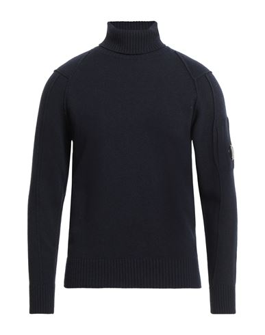 Shop C.p. Company C. P. Company Man Turtleneck Midnight Blue Size 42 Wool, Polyamide