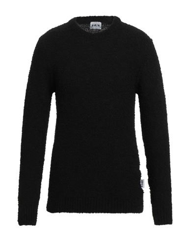 Berna Man Sweater Black Size Xl Wool, Mohair Wool, Polyamide, Acrylic In Black