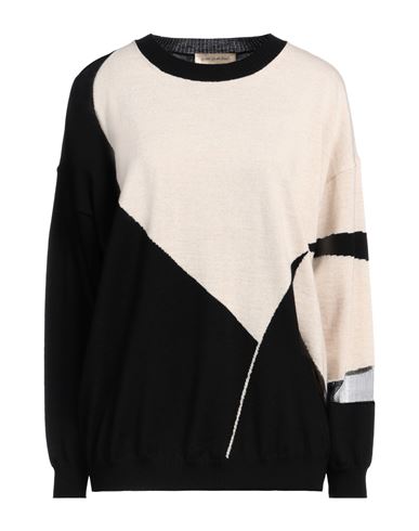 Gentryportofino Woman Sweater Black Size 8 Virgin Wool, Silk